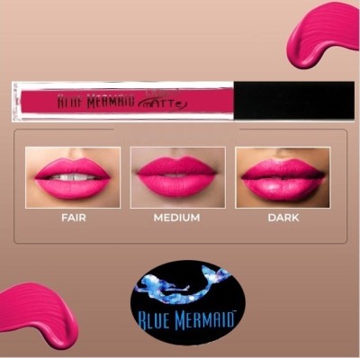 BLUEMERMAID WATERPROOF PINK LIQUID LIPSTICK IN VELVETY FINISH(PINK, 6 ml)