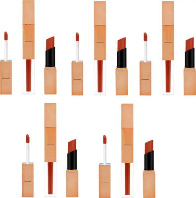 Luipui Premium Air Matte Color Bliss Liquid Lipstick / Lightweight,Waterproof (Sets 5(DARK RED, 30 ml)
