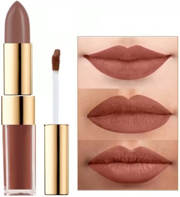 Yuency 2 IN 1 MATTE LIQUID CARYON LIPSTICK LONG LASTING AND WATERPROOF(BROWN, 10 g)