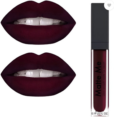 AEPRUY Smudgeproof & Waterproof Matte Lipgloss Maroon(Maroon, 6 ml)