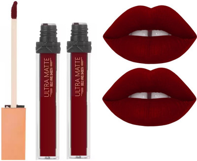 Jiwoo Matte Liquid Lipstick - Long-Lasting & Smudge-Proof Combo(RED, 12 ml)