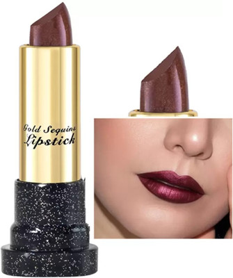 DARVING Metallic Glitter Lipstick multipurpose lipstick(MAROON, 3.6 g)