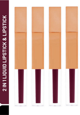 Luipui PREMIUM MATTE NON-DRYING & SMUDGE PROOF MATTE LIPSTICK PACK OF 4(ROSE - 306, 24 ml)