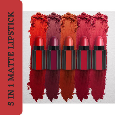 kHUDAt Velvet Matte Ultra Smooth 5 in 1 Lipstick 5in1(multicolor, 7.5 g)