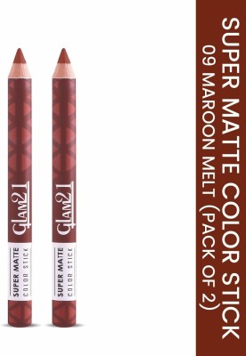 Glam21 Super Matte Colorstick Wooden Lipstick | Ultra Pigmented & Smooth Matte Finish(Maroon Melt, 7 g)