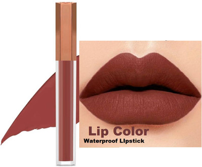 manasona Non Transfer Smudgeproof Professionally Longlasting Liquid Lipstick(Brown, 3 ml)