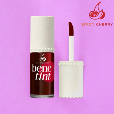 SPICY CHERRY bene tint rose tinted and lip stain highlighter 66(Peppy Red, 12.5 ml)