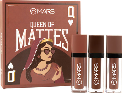 MARS Queen of Mattes Liquid Lipsticks Box Set of 3(BROWNS, 13.5 ml)
