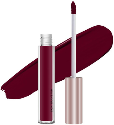 Jiwoo Matte Texture Long Lasting Smudge Proof lipstick For Women & Girls(wine maroon, 7 ml)