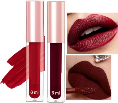 ADJD Kiss Proof Dark Maroon & dark red Matte Me Lipstick(Red, Maroon, 12 ml)