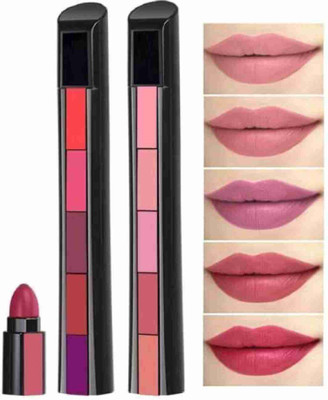 kKode beutiful shade lipstick combo colour pack of 2(multi colour, 18 g)