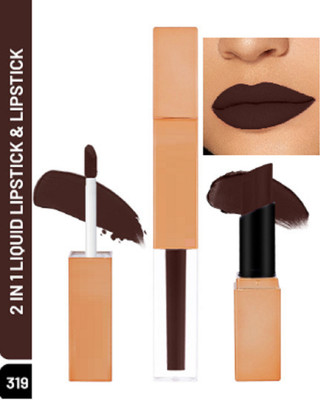 Luipui BEST MATTE CREAMY QUICK DRY, LONG STAY & HYDRATING LIPSTICK PACK OF 1(CRIMSON, 7 ml)