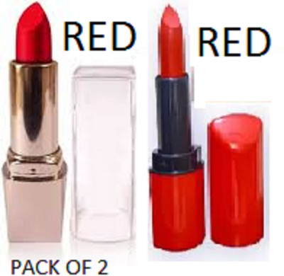 Luipui TRENDING RED MATTE LIPSTICK PACK OF 2(RED, 10 g)