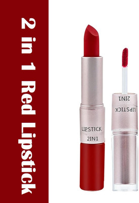 Neycare Non-drying, Highly pigmented 2 in 1 Dual Lipstick(Red, 8 g)
