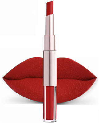 Wonholli 2-in-1 Duo Liquid Lipstick(Red, 14 ml)