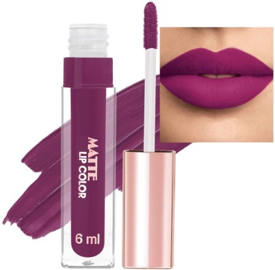 MYEONG Women Beauty Matte Liquid Non Transfer pack of 1(Purple, 6 g)