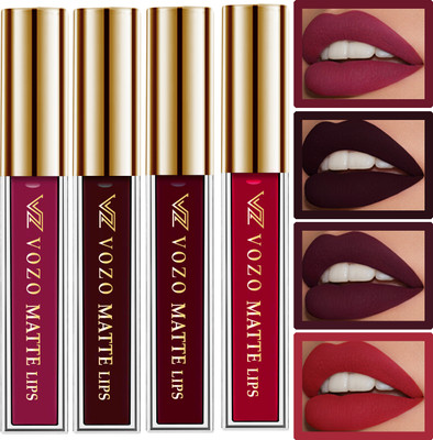 VOZO Vibrant Matte Liquid Lipstick - Long-Lasting & Smudge-Proof(Multicolor, 16 ml)