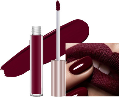 REIMICHI Liquid Lipstick Long-Lasting, Waterproof, Non-Stick, and Smudge-Proof(wine maroon, 7 ml)