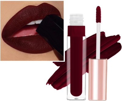 tanvi27 Long Lasting Kiss Proof Tined Mattie Liquid Jet Maroon Lipstick(Jet Maroon, 6 ml)