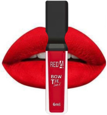 RED4 Matte finish R4 Bowtie red lipstick pack of 1(red, 10 ml)