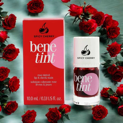 SPICY CHERRY bene tint rose tinted and lip stain highlighter 79(Peppy Red, 12.5 ml)