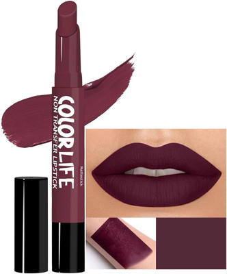AEPRUY Smudge-Proof, Fade-Resistant Matte Finish Lipstick with Built-in Primer(Mulled-Wine, 2 g)