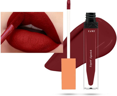 YAWI Matte Liquid Lipstick Waterproof and Smudge proof Red Lip Colour(HIGH DARK RED, 6 ml)