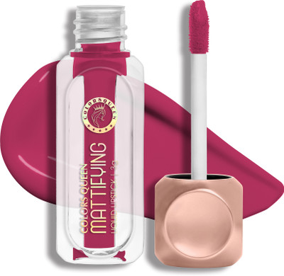 COLORS QUEEN Mattifying Non Transfer Liquid Matte Lipstick Enriched with Vitamin E Almond Oil(Raspberry, 3 g)