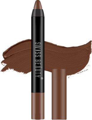 SWISS BEAUTY Non Transfer Matte Crayon Lipstick | Waterproof & Smudgeproof| -((Chocobar, 3.5gm), 3.5 g)