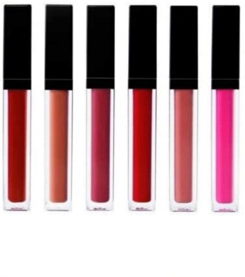 Yuvami's Professional Color Sensational Liquid Lipstick Combo (Set of 6)(Random color, 36 ml)
