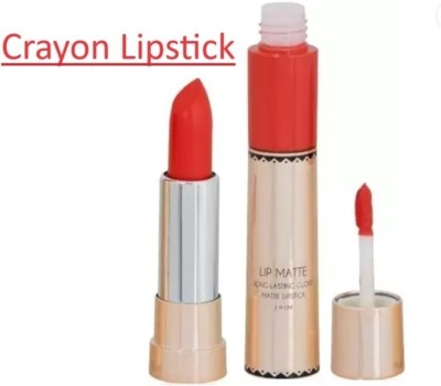 DARYUE 2 in 1 Matte Lipstick | Lip Matte | Long Lasting Gloss(Orange, 8 g)