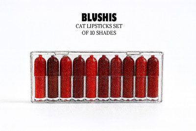 BLUSHIS Cat Shape Matte Lipstick set of 10 Pc Pocket kit Trendy Shades(Multicolour, 20 g)