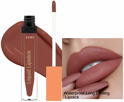 YAWI Best Quality Matte Lipstick | Highly Pigmented | Long Lasting Formula(Brown, 6 ml)