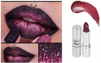 Herrlich New Glitter Lipstick Long Lasting Diamond Glitter Sparkly Waterproof Lipstick(PURPLE, 3.8 g)