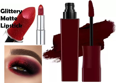 Jiwoo glitter matte simmer lisptick & liquid matte lispticm comboo(multi, 20 ml)