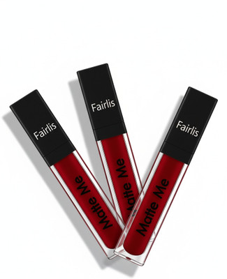 Fairlis Deep Maroon Lipstick Set of 3 – Waterproof & Non-Transfer(Maroon, 18 ml)