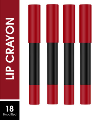 Luipui PREMIUM MATTE NON-DRYING & SMUDGE PROOF MATTE LIPSTICK PACK OF 4(BLOOD RED - 18, 16 g)