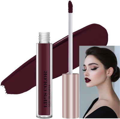 GABBU Matte Lips Color Water Proof Non Transfer Liquid lipstick(deep maroon, 7 g)