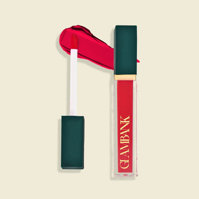GLAMBANK Airvelour Creme Matte Lipcolor Saturday | 12HR Wear | Waterproof |Paraben-Free(Deep Red, 6 ml)