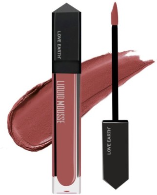 LOVE EARTH Liquid Mousse Lipstick - Pink Colada Matte Finish, Lasts Up to 12 hours(Pink Colada, 6 ml)