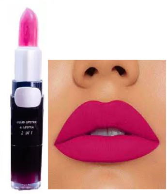 Luipui best 2 in 1 pink matte finish lipstick fantastic pack of 1(pink, 6 g)