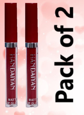 LARA KOSSLER Intense Maroon Liquid Lipstick – Pack of 2(MAROON, 10 ml)