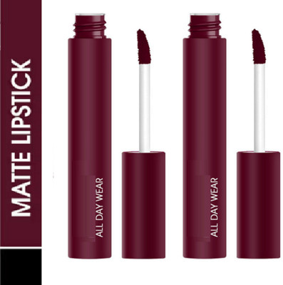 Luipui PREMIUM MATTE NON-DRYING & SMUDGE PROOF MATTE LIPSTICK PACK OF 2(ROSEWOOD, 24 ml)