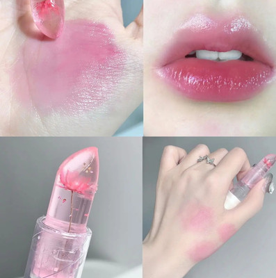 manasona Magic Crystal Temperature Pink Color Changing Flower Gloss Gel Lipstick(TRANSPARENT, 3.6 g)