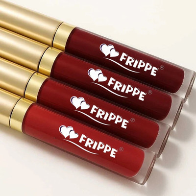 FRIPPE Daydream Red 4 in 1 Matte Liquid Lipstick | Waterproof and Smudge proof(Multicolour, 10 ml)