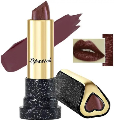 GABBU New Diamond Shine Multi Purpose Metallic Maroon Lipstick(Maroon, 3.6 ml)