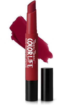 Teen Teen Color Life Nontransfer Lipstick with Primer and Long Lasting, Matte Finish(Ruby Red, 2 g)