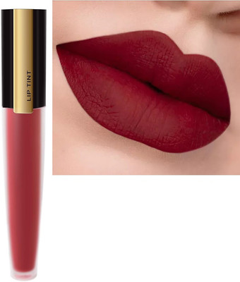 HUZURLU Jue Matte Lip Tint Lipstick(dark red, 5 ml)