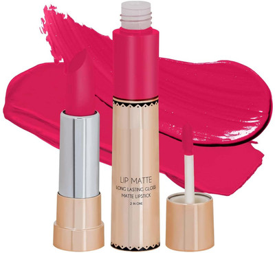Yuency 2 IN 1 MATTE LIQUID AND CRAYON LIPSTICK LONG LASTING & WATER PROOF(rose pink, 8 ml)