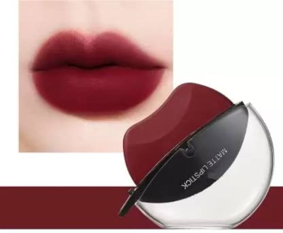 Latixmat Lip Shape Apple Design,Waterproof,Long Lasting, Non Sticky-Moisturizing Lipstick(DARK RED, 10 g)